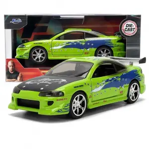 Jada 1:32 Fast & Furious Brians Mitsubishi Eclipse - Kurşun Delikli Versiyon - 24075