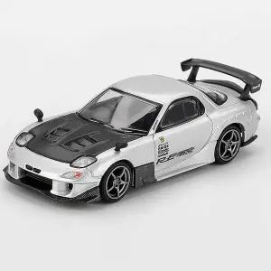 Mini GT 1/64 Mazda RX-7 RE-Amemiya Silver Metallic - MGT01106