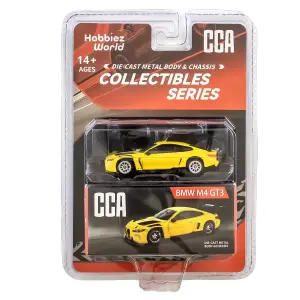 CCA 1:64 Collectibles Series BMW M4 GT3 Diecast Model Araba Sarı - 82516C