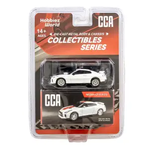 CCA 1:64 Collectibles Series Nissan GT-R (R35) Diecast Model Araba Beyaz - 82506C