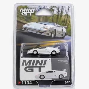 Mini GT 1/64 Lamborghini Countach 25th Anniversary White - Blister Paket MGT01134-BL