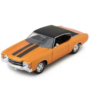Maisto 1:18 1971 Chevrolet Chevelle SS 454 Sport Coupe Diecast Model Araba Turuncu - 31890