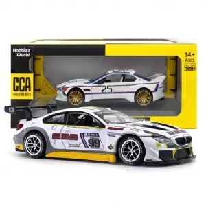 CCA 1:24 BMW M6 GT3 Diecast Model Araba Beyaz - 68278AW