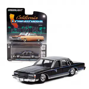 Greenlight 1/64 California Lowriders Series 1 - 1987 Chevrolet Caprice Lowrider - Custom Black Solid Pack 63010-D