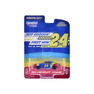 Greenlight 1:64 1969 Chevrolet Camaro - Jeff Gordon / Hendrick Motorsports First Win Tribute - May 29, 1994 - Charlotte, NC 30492