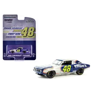 Greenlight 1:64 1969 Chevrolet Camaro - Jimmie Johnson / Hendrick Motorsports First Win Tribute April 28, 2002 - San Bernardino County, CA 30493