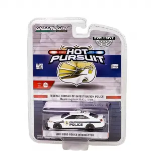 Greenlight 1:64 Hot Pursuit 2013 Ford Police Interceptor Beyaz - 43025-C