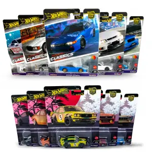 Hot Wheels Car Culture 2İki Set Birarada Modern Classic ve Japon Historic