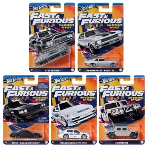 Hot Wheels Fast & Furious - Decades of Fast HNR88 - 5 Araçlık Set
