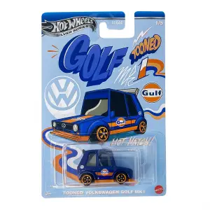 Hot Wheels Silver Tooned Volkswagen Golf MK1 Racing - JBC62