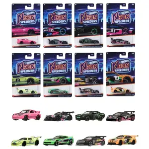 Hot Whels Neon Speeders 8 Araçlık Set - HLH72