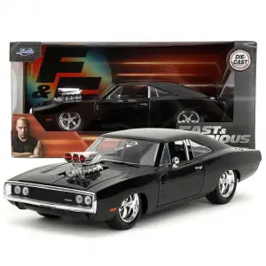 Jada 1:24 Fast&Furious 1970 Dodge Charger Diecast Model Araba Siyah - 35421