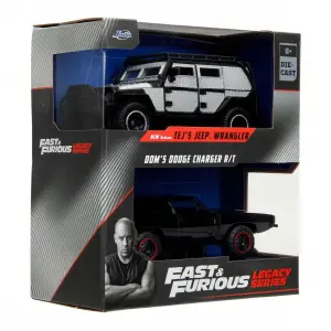 Jada 1:32 F&F Legacy Series - Tejs Jeep Wrangler Doms Dodge Charger R/T  İkili Araba Seti