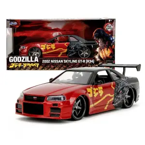 Jada Godzilla 2002 Nissan Skyline GT-R (R34) - 253253024