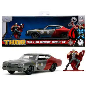 Jada Marvel Avengers 1:32 Thor & 1970 Chevrolet Chevelle SS Die-Cast Model Araba