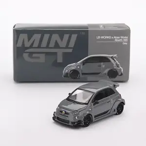 Mini GT 1/64 Abarth 595 LB-WORKS x Abas Works Grey - MGT00995