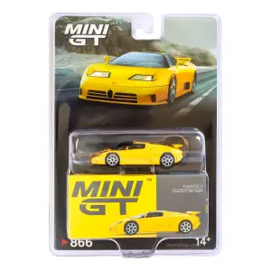 MINI GT: 1/64 Bugatti EB110 Super Sport Giallo Bugatti - Blister Paket - MGT00866-BL