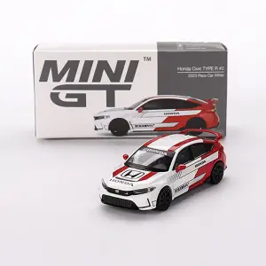 Mini GT 1/64 Honda Civic Type R #2 2023 Pace Car White - MGT00721