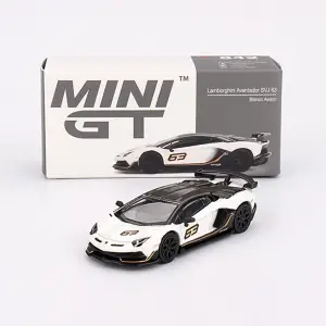 Mini GT 1/64 Lamborghini Aventador SVJ 63 Bianco Asopo - MGT00842