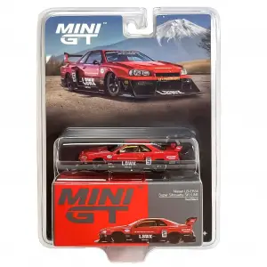 MINI GT: 1/64 Nissan LB-ER34 Super Silhouette SKYLINE Red/Black - Blister Paket - MGT00843-BL