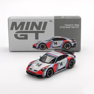 MINI GT: 1/64 Porsche 911 Dakar Ice Grey Metallic Rally 1978 - MGT00964