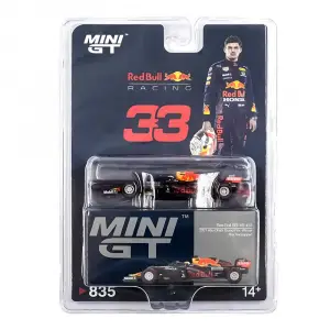 MINI GT: 1/64 Red Bull RB16B #33 Max Verstappen 2021 Abu Dhabi Grand Prix Winner - Blister Paket - MGT00835-BL