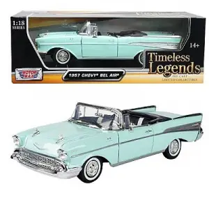 Motor Max 1:18 1957 Chevy Bel Air Diecast Model Araba Yeşil - 73175