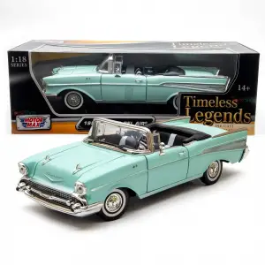 Motor Max 1:18 1957 Chevy Bel Air Diecast Model Araba Yeşil - 73175