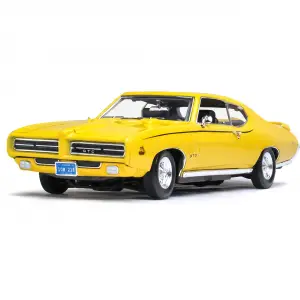 Motor Max 1:18 1969 Pontiac GTO Judge Diecast Model Araba Sarı - 73133