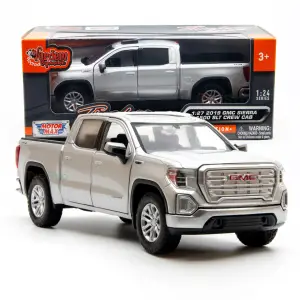 Motor Max 1:27 2019 GMC Sierra 1500 SLT Crew Cab Diecast Model Araba Gri - 79361