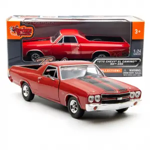Motor Mxx 1:24 1970 Chevy El Camino SS 396 Diecast Model Araba Kırmızı - 79347