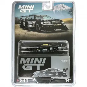 Mini GT 1/64 Nissan LB-ER34 Super Silhouette SKYLINE Black - MGT00844-BL