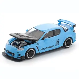 Pop Race 1/64 Mazda RX8 RE Amemiya  Light Blue PR64-270