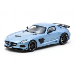 Tarmac Works 1/64 Mercedes-Benz SLS AMG Coupe Black Series Matte Blue - GLOBAL64