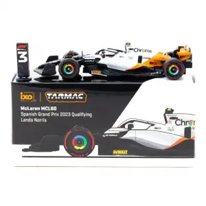 Tarmac Works X iXO Models 1/64 McLaren MCL60 Spanish Grand Prix 2023 Qualifying#4 Lando Norris - GLOBAL64 T64G-F070-LN1