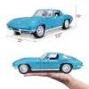 Miasto 1:18 1965 Chevrolet Corvette Diecast Model Araba Mavi - 31640