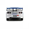 Jada 1:32 Fast & Furious Brians Nissan Skyline GT-R (R34) - Gümüş/Mavi - 24075