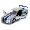Jada 1:32 Fast & Furious Brians Nissan Skyline GT-R (R34) - Gümüş/Mavi - 24075