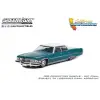 Greenlight 1/64 California Lowriders Series 1 - 1973 Cadillac Sedan deVille - Teal with White Roof Solid Pack 63010-F
