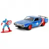 Jada Marvel Avengers 1:32 Diecast 1972 Plymouth GTX ve Captain America Figür