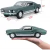 Maisto 1:18 1967 Ford Mustang GTA Fastback Diecast Model Araba Yeşil - 31166