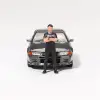Mini GT 1/64 Nissan Skyline GT-R (R32)Gunmetal W/ Matsuda Figure Tsugio Matsuda Collection - MGT00869