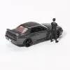 Mini GT 1/64 Nissan Skyline GT-R (R32)Gunmetal W/ Matsuda Figure Tsugio Matsuda Collection - MGT00869