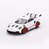 Mini GT 1/64 Porsche 911 (992) GT3 RS White with Pyro Red Accent Package - MGT00630