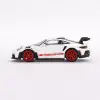 Mini GT 1/64 Porsche 911 (992) GT3 RS White with Pyro Red Accent Package - MGT00630