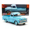 Motor Max 1:24 Chevy Apache Fleetside Pickup Mavi Diecast Model Araba Mavi, 79311