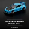 Pop Race 1/64 Mazda RX8 RE Amemiya  Light Blue PR64-270