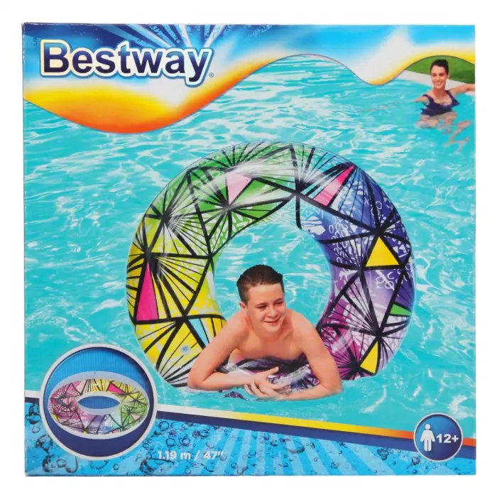 Bestway Cam Görünümlü Desenli Simit 119 Cm