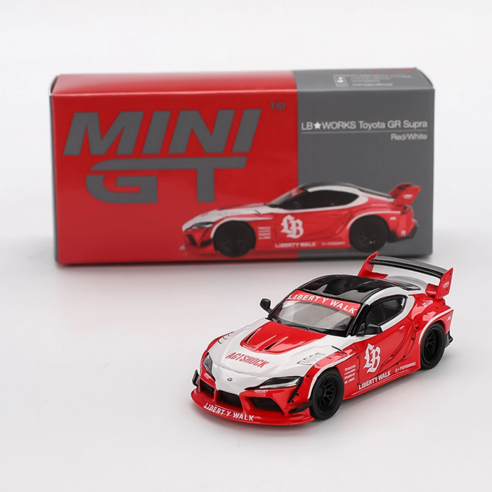 Mini GT LB-WORKS Toyota GR Supra Red/White 1/64 - MGT01103