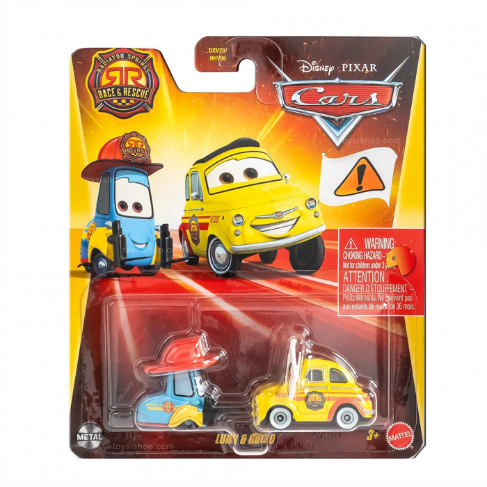 sa882 カーズ2 限定　MATER LUIGI McQUEEN GUIDO Disney Pixar Cars - Luigi & Guido - Race&Rescue